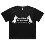 Brawling foxes cropped t-shirt