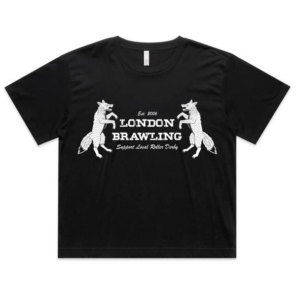 Brawling foxes cropped t-shirt