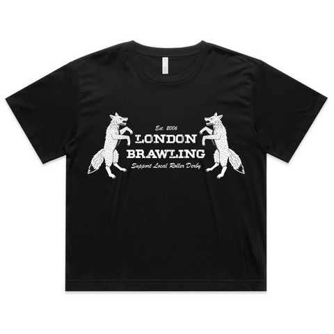 Brawling foxes cropped t-shirt