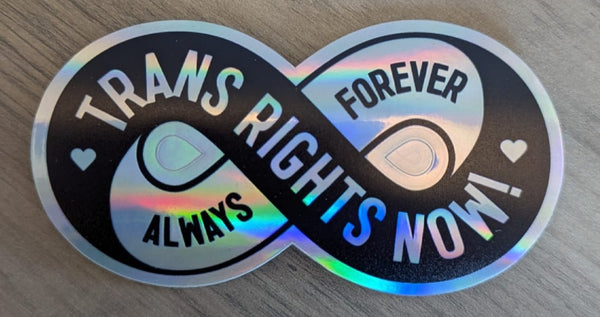 Trans rights Now sticker