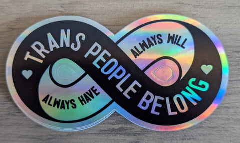 Trans People Belong sticker